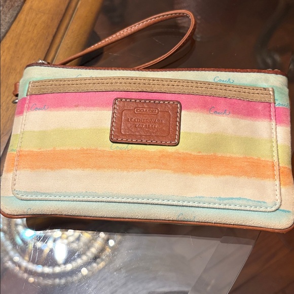 Coach Hampton Pastel Wristlet - Picture 1 of 7
